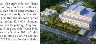Dự án nhà máy điện rác Thanh Hóa - công suất 1000 Tấn/Ngày