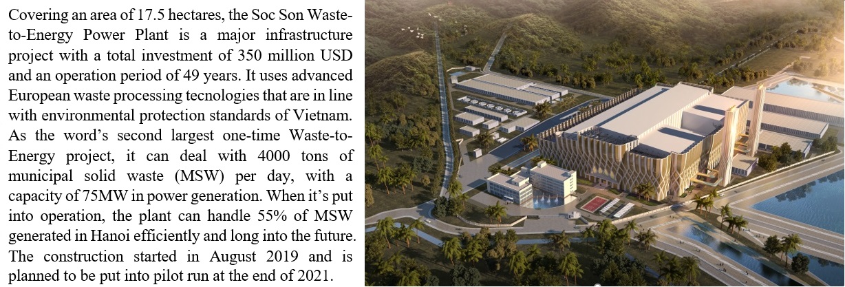 Soc Son waste to energy plant capacity of 4,000 tons/day and night